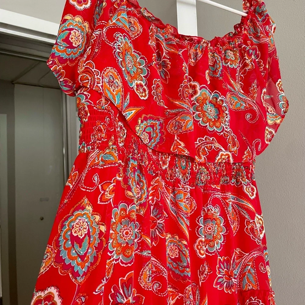 Rabbit Rabbit Rabbit Red Paisley Dress - Picture 3 of 6